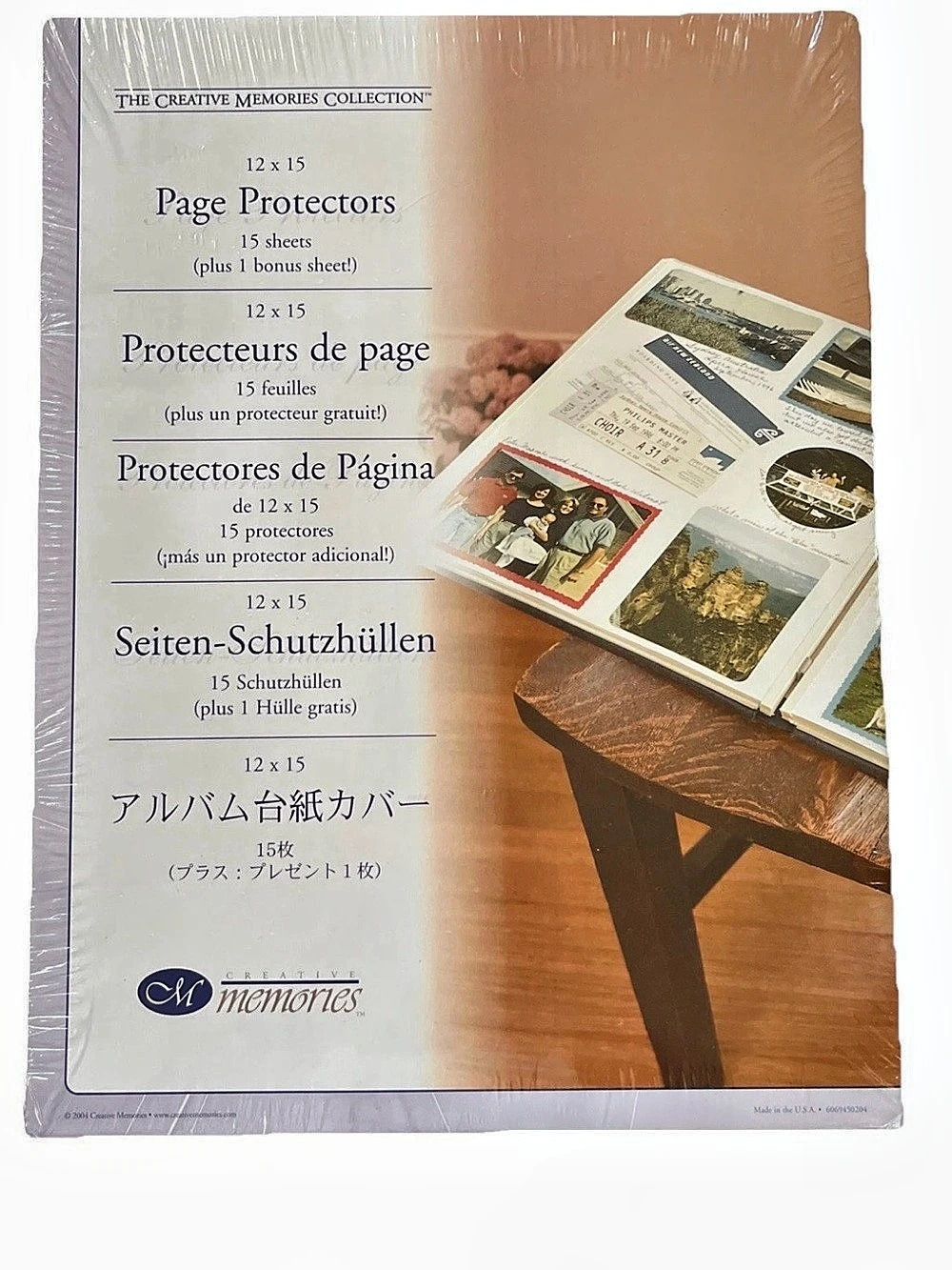 Creative Memories 12x15 Clear Page Protectors 15 Sheets + Bonus Sealed 2004 NEW